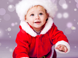 عکس بچه با لباس بابانوئل