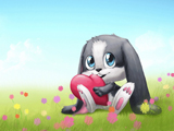 عکس کارتونی خرگوش و قلب