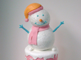 کیک تولد زمستانی آدم برفی